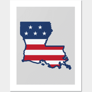 Stars and Stripes Louisiana Posters and Art